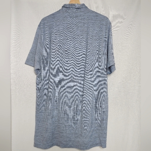 Travis Mathew Excursion Heather Gray Blue Golf Polo‎ Shirt Mens Cotton Blend XXL - Picture 3 of 7